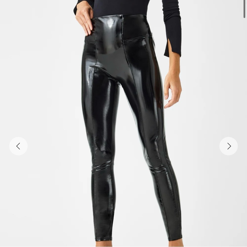 Spanx Faux Leather Patent Leggings